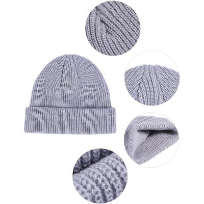 Skullies & Beanies 4 Pieces Winter Warm Thick Hats Knit Beanie Cap Soft Outdoor Hat for Men and Women - CX18Z5Y5C7N $9.98