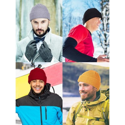 Skullies & Beanies 4 Pieces Winter Warm Thick Hats Knit Beanie Cap Soft Outdoor Hat for Men and Women - CX18Z5Y5C7N $9.98