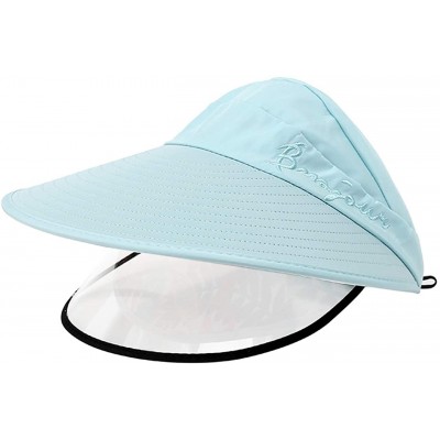 Sun Hats Sun Visor Hats Women Summer Outdoor UV Fishing Hat Baseball Cap Wide Brim Beach Hiking Sports Detachable - Blue - C9...