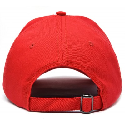 Baseball Caps Smile Baseball Cap Smiling Face Happy Dad Hat Men Women Teens - Red - CR18SIRY2QD $10.15