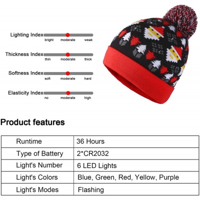 Skullies & Beanies LED Light Up Hat Beanie Knit Cap- Colorful LED Xmas Christmas Beanie - Style-02 - CT188IUD979 $8.17