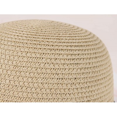 Sun Hats Women's Floppy Big Brim Hat Bowknot Straw Hat Foldable Roll up Sun Hat - Style E-khaki - CD18D0EN4TR $17.08