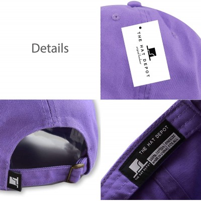 Baseball Caps Unisex Blank Washed Low Profile Cotton & Denim & Tie Dye Dad Hat Baseball Cap - Lavender - CR12FOR5IUH $8.29