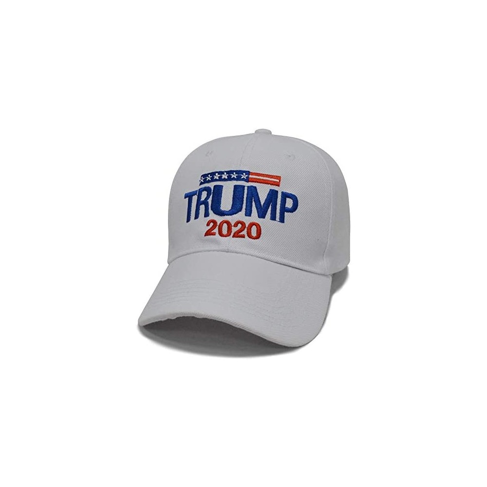 Baseball Caps Donald Trump 2020 Keep America Great Cap Adjustable Baseball Hat with USA Flag - Breathable Eyelets - C318OOWT7...