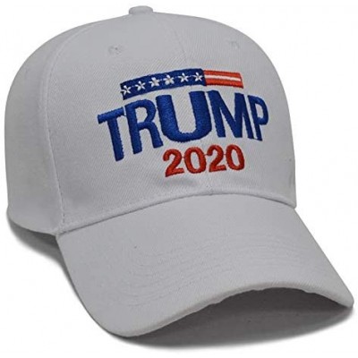 Baseball Caps Donald Trump 2020 Keep America Great Cap Adjustable Baseball Hat with USA Flag - Breathable Eyelets - C318OOWT7...