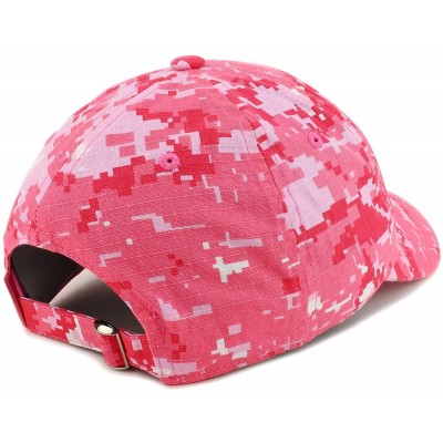 Baseball Caps Drone Pilot Embroidered Soft Crown 100% Brushed Cotton Cap - Pink Digital Camo - CV18TUH8M4M $21.77