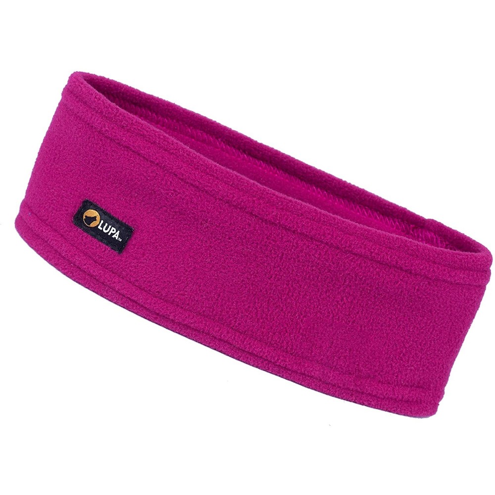 Cold Weather Headbands Canadian Handmade Unisex Triple-Layer Micro Fleece Headband - Fuchsia - CE18HE4D9GD $11.94