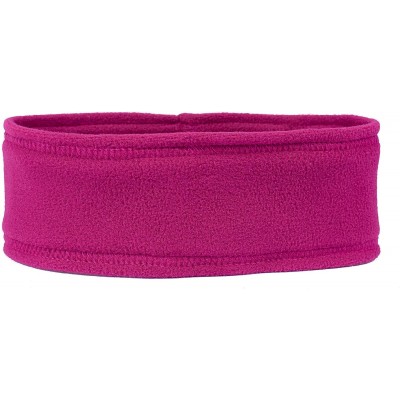 Cold Weather Headbands Canadian Handmade Unisex Triple-Layer Micro Fleece Headband - Fuchsia - CE18HE4D9GD $11.94