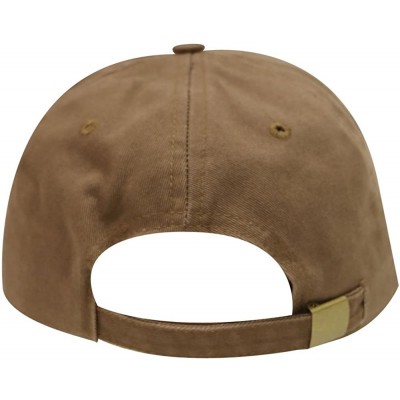 Baseball Caps Crown Cotton Baseball Dad Cap - Brown - CK17YQSQNCM $15.89