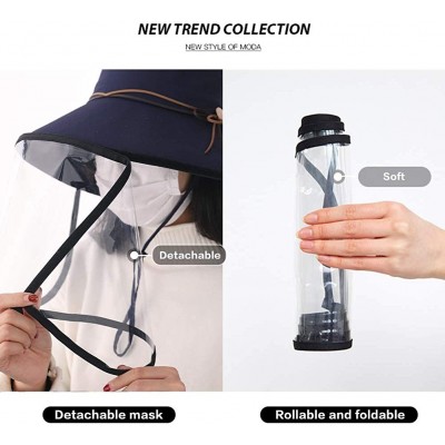 Sun Hats Small Head Women Packable SPF Sun Hat Bucket Chin Strap Summer Beach for Girls 54-56cm - 69046navy - CV198ORWSCO $23.85