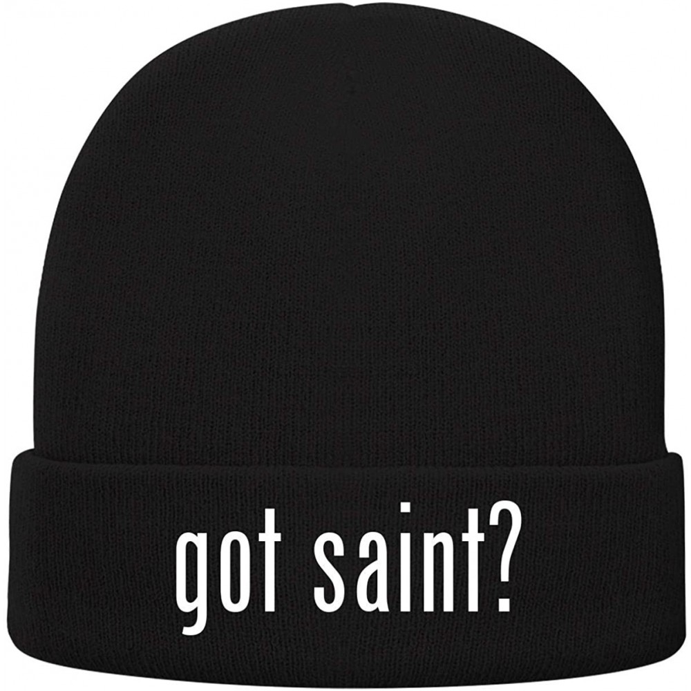 Skullies & Beanies got Saint? - Soft Adult Beanie Cap - Black - C918S8ENR8M $15.99