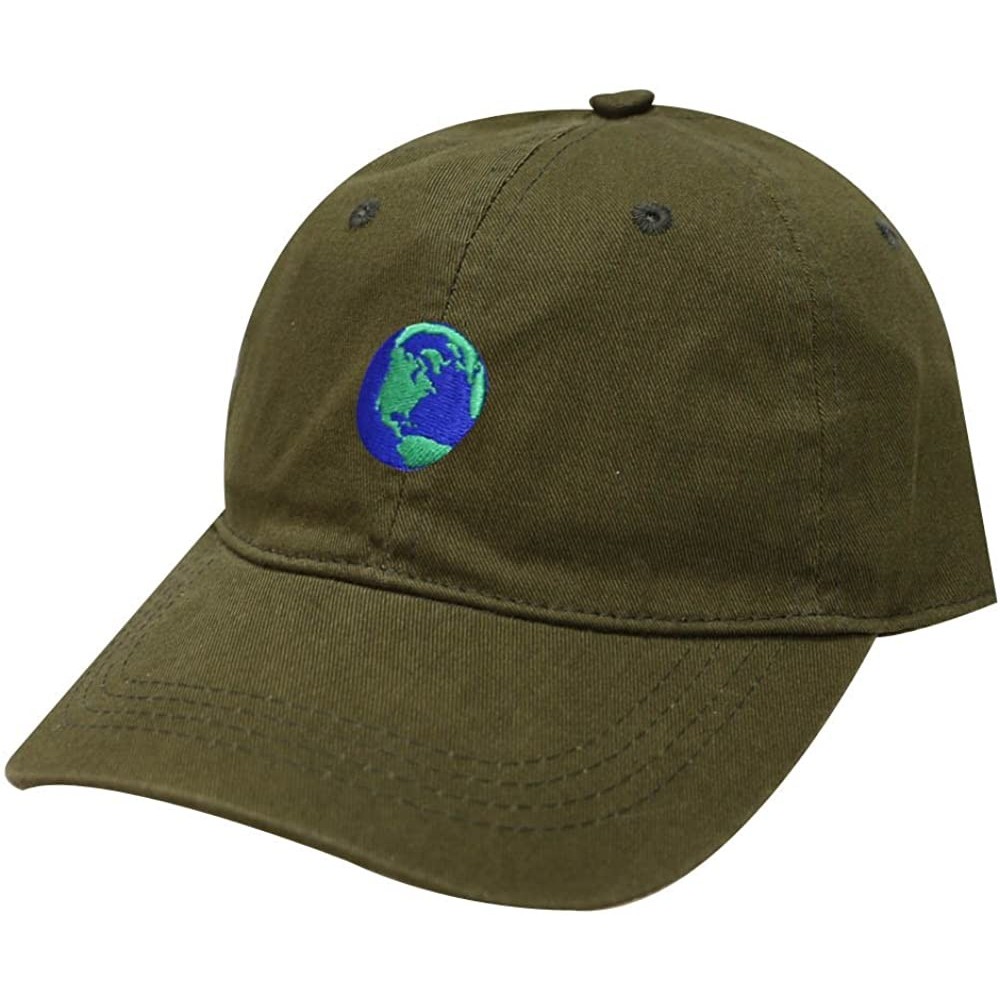 Baseball Caps Earth Cotton Baseball Dad Cap - Olive - C817YQSHML8 $10.61