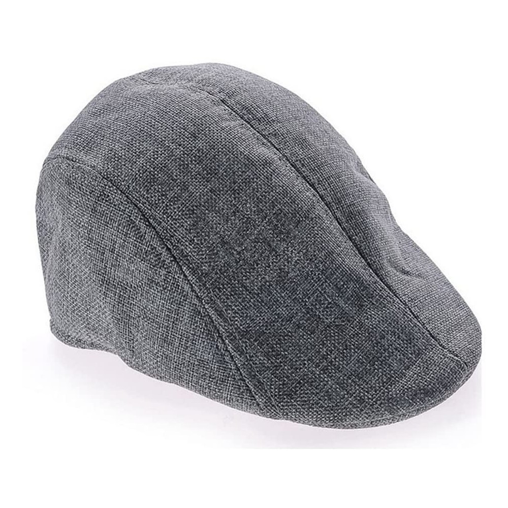 Newsboy Caps Men Golf Driving Sun Flat Cabbie Newsboy Unisex Herringbone Duckbill Ivy Hat Cap - Gray - CZ187KEY69S $7.91