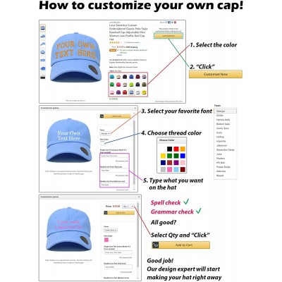 Visors Custom Visor Hat Embroider Your Own Text Customized Adjustable Fit Men Women Visor Cap - Hunter - C218SAXA8R3 $13.81