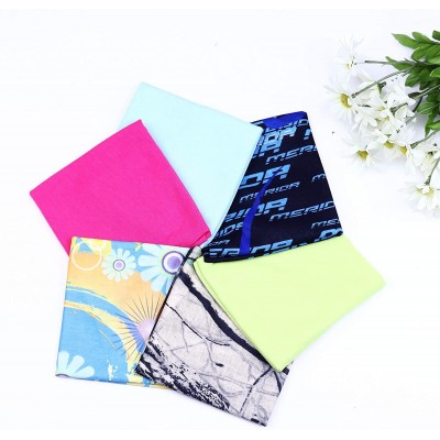 Balaclavas 6Pcs Face Bandana Neck Gaiter Multifunctional Headband Headwrap Balaclava - B - CT197XWE7ER $12.25