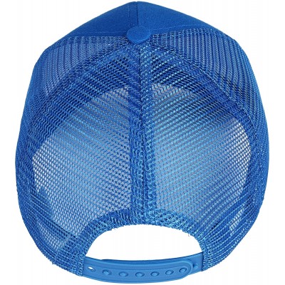 Baseball Caps Adult and Kids Cotton Blend and Mesh Snapback Trucker Baseball Cap Hat - Royal - CA127DEQ30X $11.47