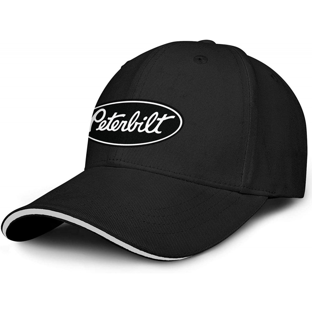 Baseball Caps Unisex Man Baseball Hat Hip Hop Adjustable Mesh Captain-Peterbilt-tiucks-Flat Cap - Black - CW18AHC96HL $14.88