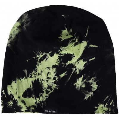 Skullies & Beanies Mens Slouchy Beanie Hat Thin Baggy Summer Skull Cap - Green/Claret - CU18YN7T8RU $14.09