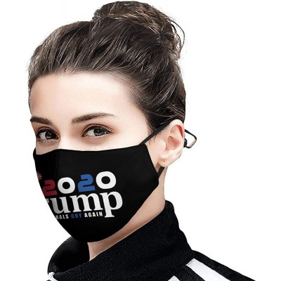 Balaclavas Women Men Face Cover Cover Muffle Anti Dust Mouth Trump 2020 Printed with Adjustable Earloop Face-Mask - CX197XML2...