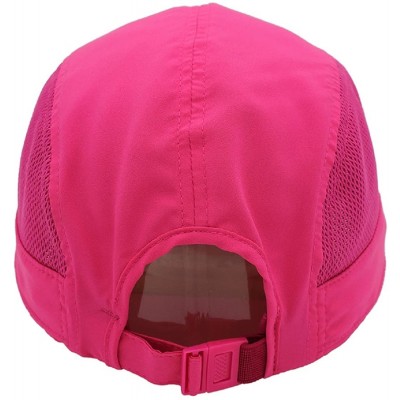 Sun Hats Kids Sun Protection Hat Lightweight Mesh Flap Cap Quick Dry Detachable - Rose Red - CW18E7QC4G2 $11.95