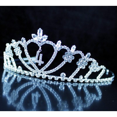 Headbands Eighteen Five Year Old Rhinestone Headpiece - 4Silver - CM18TSWQAUW $23.21