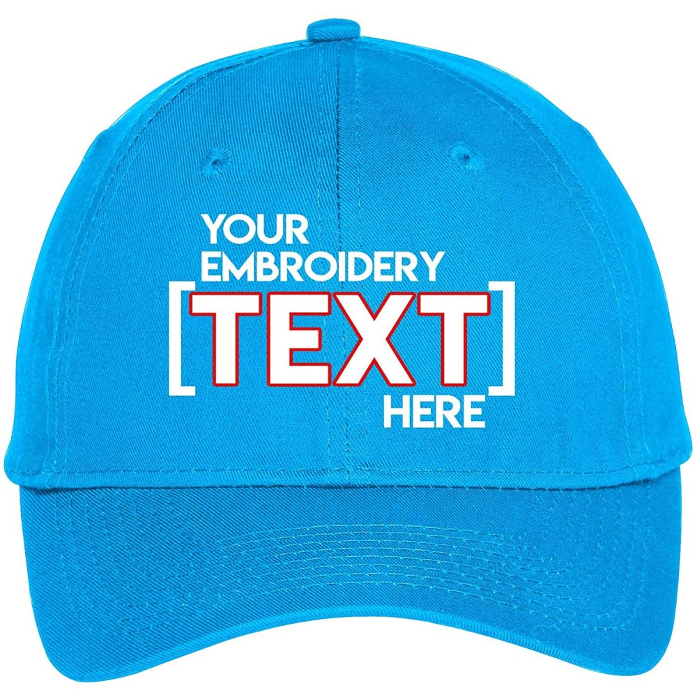 Baseball Caps Custom Embroidered Youth Hat - ADD Text - Personalized Monogrammed Cap - Sapphire - C818E5MLTES $13.97