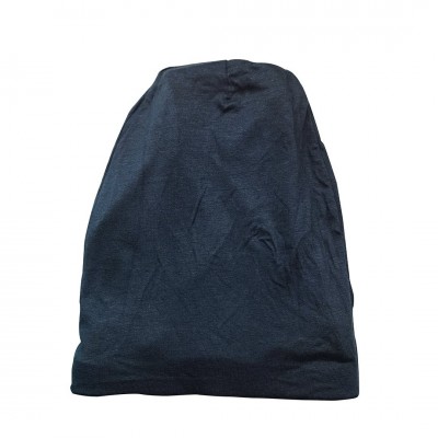 Skullies & Beanies Satin Lined Jersey Beanie- Navy- Standard - Navy - C4180Y6CQ4Y $11.52