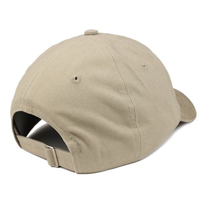 Baseball Caps Number 1 Grandpa Embroidered Soft Crown 100% Brushed Cotton Cap - Khaki - CB18STDZW8W $20.06