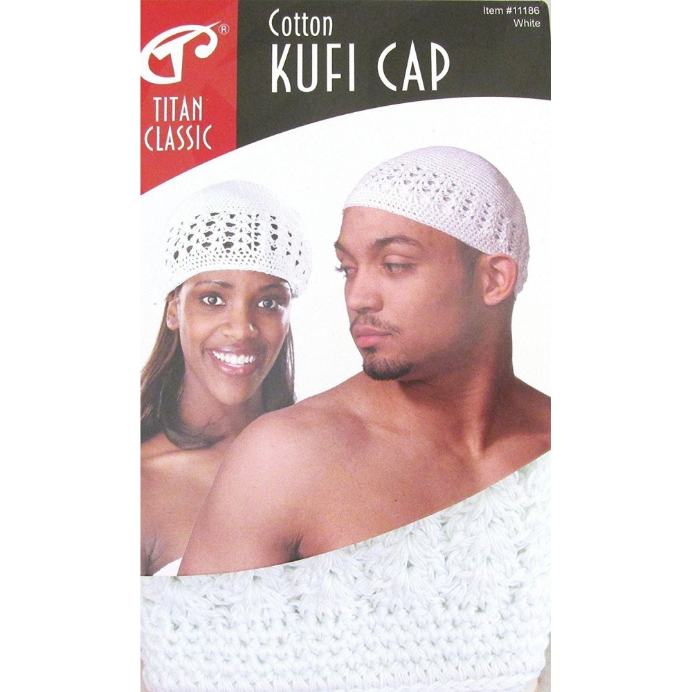 Skullies & Beanies Cotton Kufi Cap White - White - CV117SLWV17 $9.22