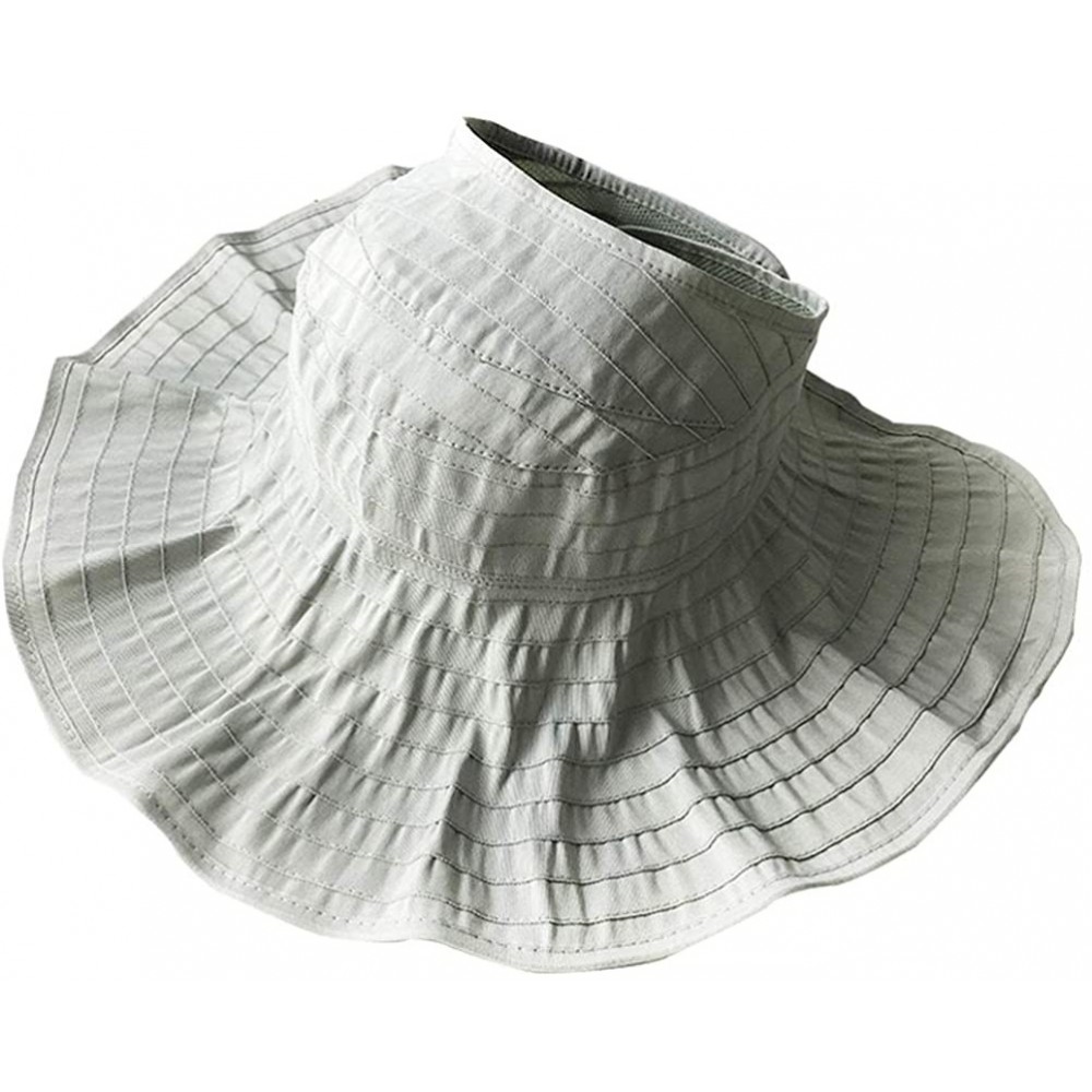 Sun Hats Womens Packable Outdoor Wide Brim - Gray - CX18T948TO8 $12.80