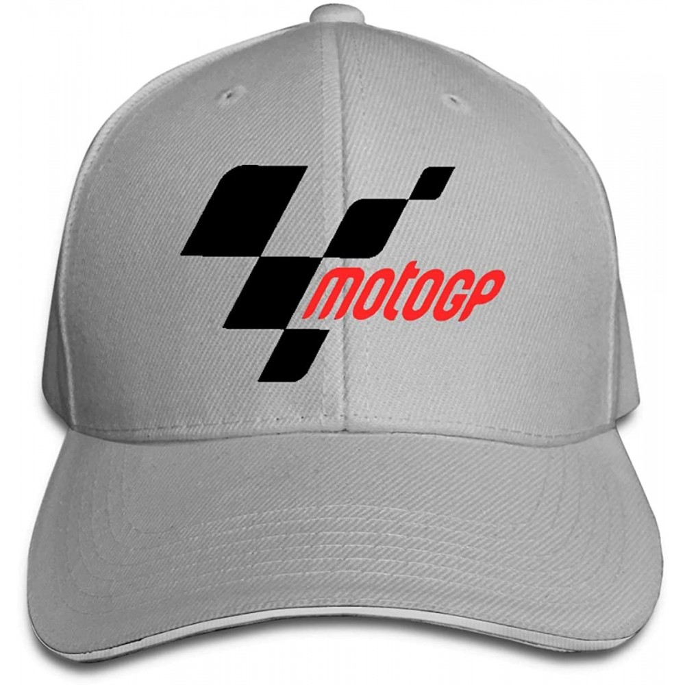 Baseball Caps Moto GP Unisex Adjustable Baseball Caps Peaked Sandwich Hat Sports Outdoors Snapback Cap - Gray - CR18ONIYYSI $...