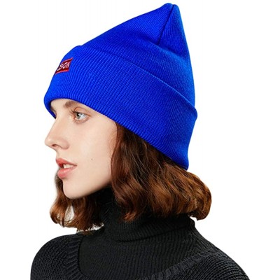 Skullies & Beanies 50% Wool Short Knit Fisherman Beanie for Men Women Winter Cuffed Hats - 6-royal Blue - C518Z34C7LI $6.92