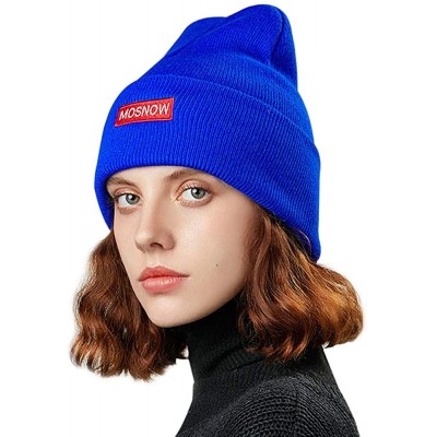 Skullies & Beanies 50% Wool Short Knit Fisherman Beanie for Men Women Winter Cuffed Hats - 6-royal Blue - C518Z34C7LI $6.92