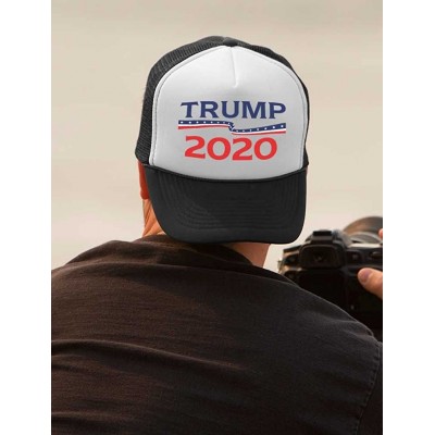 Baseball Caps Trump 2020 Hat President Donald Trump Campaign Mesh Cap Trucker Hat - Blue/White/Red - CY18CU8OHAL $16.98