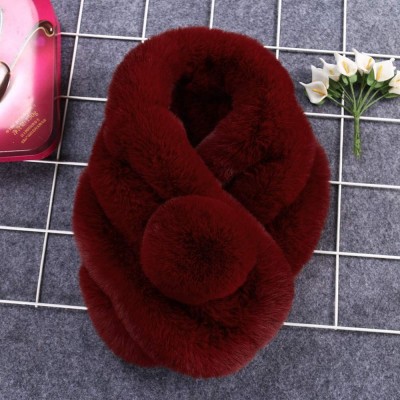 Skullies & Beanies Clearance Chaofanjiancai Womens Faux Fur Winter Warm Fluffy Hood Scarf Hat Ladies Snood Pocket Hats Gloves...