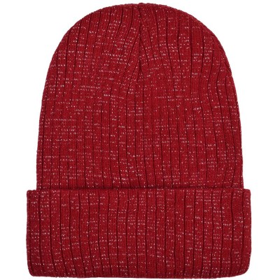 Skullies & Beanies Unisex Beanie Knit Winter Soft Warm Hats for Women and Men Beanies Skull Caps - Wine - CE186IDDK7I $11.37