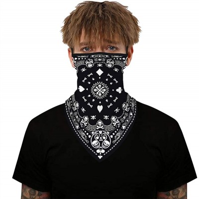 Balaclavas Men Women Ear Loops Face Scarf Neck Gaiters Bandana Mask Balaclava for Dust Wind - 26 - C4198UZ8K8R $10.82