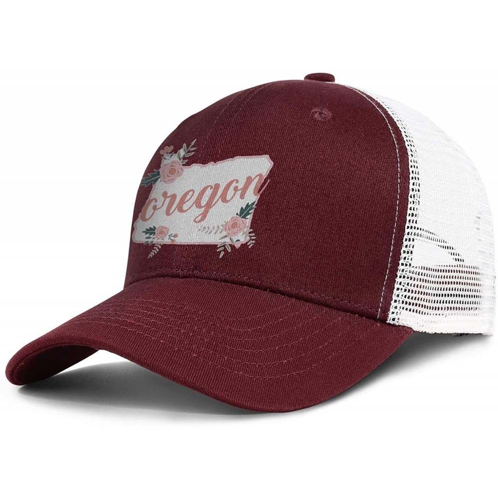 Baseball Caps PNW-Oregon-Patch- Unisex Mens Curved Fashion Caps Outdoor Hats - Pink Flower Oregon - CK18TM3D0XU $18.78