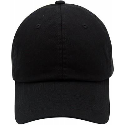 Baseball Caps Baseball Cap Men Women-Cotton Dad Hat Plain - Black - CC12MYV8OP2 $8.37