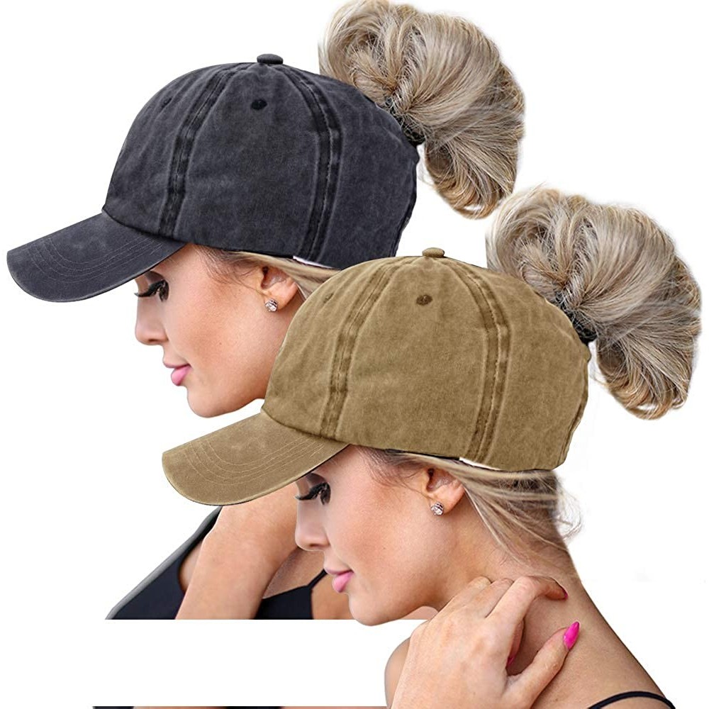 Sun Hats Ponytail Baseball Glitter Ponycaps Adjustable - CG18R56972R $13.73