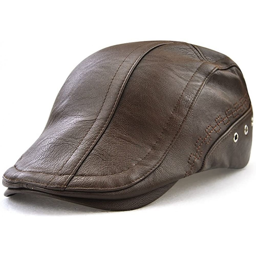 Newsboy Caps Men's Classic Flat Ivy Vintage Newsboy Driving Cap Golf Hunting Cabby Hat - Light Brown - C01888LXQXT $9.38