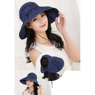 Sun Hats Summer Bill Flap Cap UPF 50+ Cotton Sun Hat Neck Cover Cord for Women - Purple Pink - CK18DL65KSU $9.87