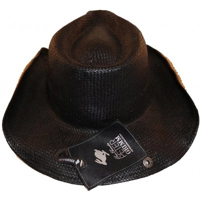 Cowboy Hats Cross Studded Zeke Drifter - Black Turquoise - CV12BDKMQXB $49.70