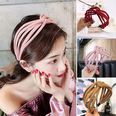 Headbands Lovely Cute Christmas Present Gift Sweet Women Twist Hair Hoop Band Solid Color Wide Headwrap Headband Accessory - ...