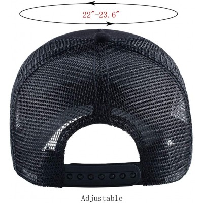 Baseball Caps Unisex Animal Mesh Trucker Hat Snapback Square Patch Baseball Caps - Black Crocodile - CH18MGAA0TC $16.51