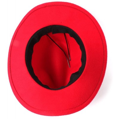 Cowboy Hats Fashion Western Roll Up Sombrero - Wine Red - CY18L0RLEA2 $33.42