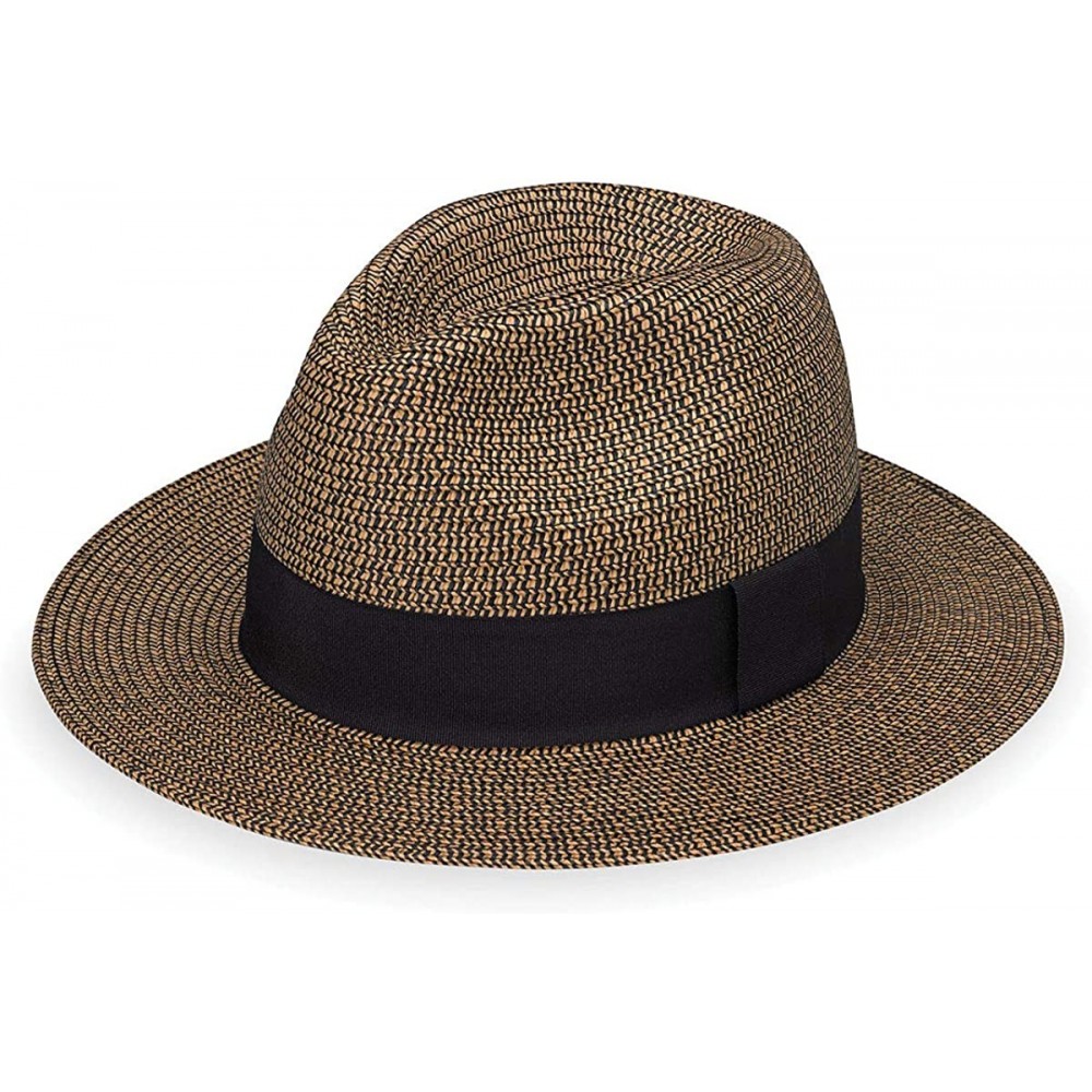 Sun Hats Women's Josie Fedora - UPF 50+- Lightweight- Adjustable- Packable- Designed in Australia - Mixed Brown - CT180SACTSZ...