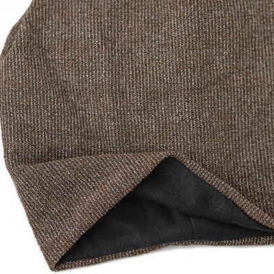 Skullies & Beanies Unisex Heather Tweed/Solid Fleece Lined Slouchy Long Beanie Warm Hat - Brown - CH12LWW3X2D $10.47