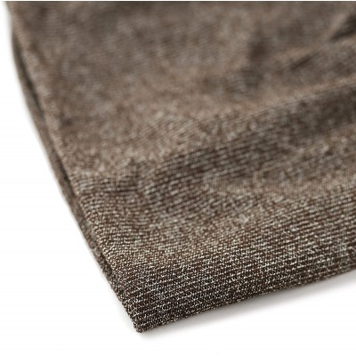 Skullies & Beanies Unisex Heather Tweed/Solid Fleece Lined Slouchy Long Beanie Warm Hat - Brown - CH12LWW3X2D $10.47