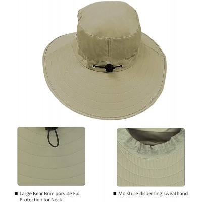 Sun Hats Sun Hat Wide Brim Fishing Boonie Cap Safari Hat for Women Hiking - Olive - CT180HYD7DH $14.73